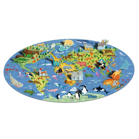 Cunoaste si exploreaza -  Puzzle Lumea animalelor (200 piese) [4]