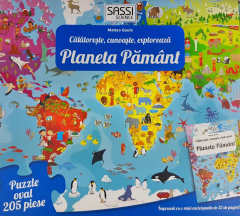 Cunoaste si exploreaza -  Puzzle Planeta Pamant in limba Romana (205 piese) [1]