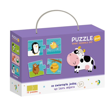 Puzzle-uri educative - Duo Puzzle - Hrana animalelor (2 piese)