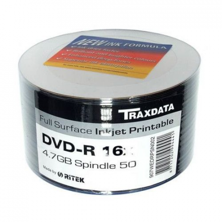 Medii de stocare date - DVD-R TRAXDATA RITEK PRINTABIL 16X 50/PA