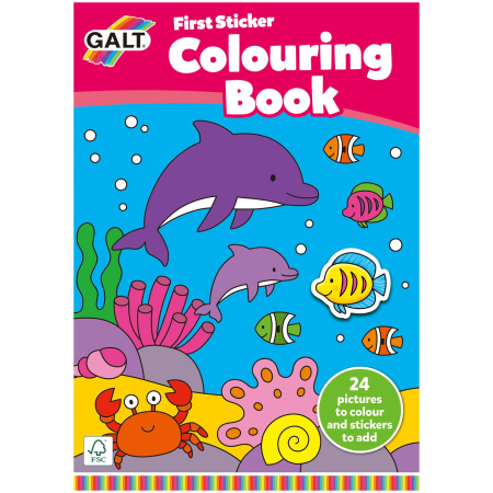 Desen si pictura - Early Activities: Prima carte de colorat cu abtibilduri