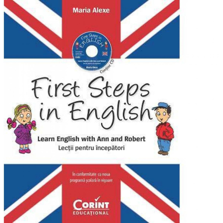 Carti pentru copii - First Steps in English. Lectii pentru incepatori (contine CD audio)