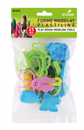 Plastilină - FORME MODELAT PLASTILINA 23 PIESE ECADA 84920