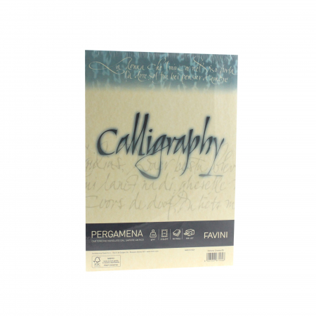 PAPETĂRIE - HARTIE CALIGRAFICA 190G/MP A4 50COLI CREM FAVINI PERGAMENA A692084