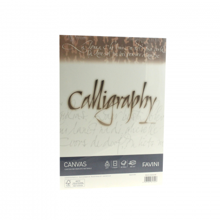 PAPETĂRIE - HARTIE CALIGRAFICA 200G/MP A4 50COLI CREM FAVINI CANVAS A69Q314