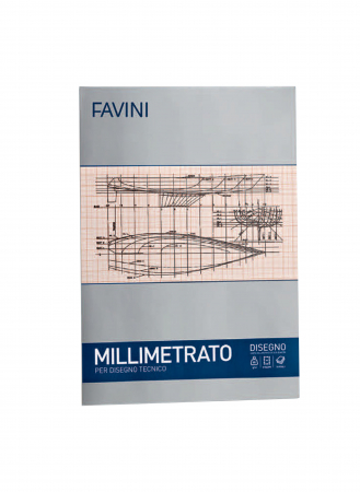 PAPETĂRIE - HARTIE MILIMETRICA 80G/MP A4 10 COLI FAVINI A205004