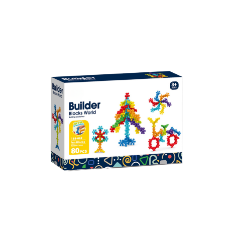 Seturi de construit - Joc de constructie STEAM - Floricele colorate (80 piese)