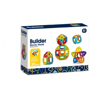 JUCĂRII - Joc de constructie STEAM - Forme magice (20 piese)