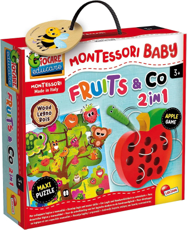 Jocuri de indemanare - Joc Montessori 2 in 1 - Fructe