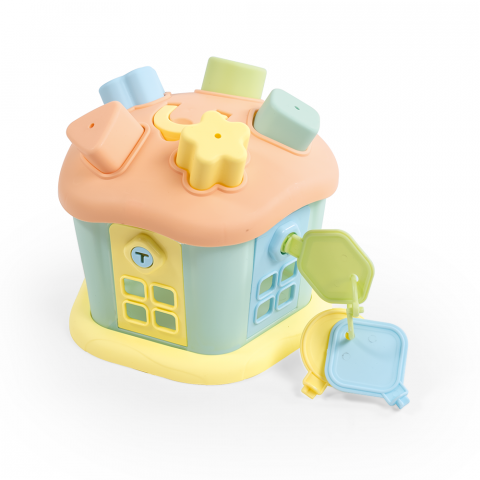 Joc sortare - Casuta vesela cu chei - Pastel [1]