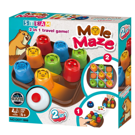 Jocuri de masa - Joc STEAM 2 in 1 -  Labirintul cartitei