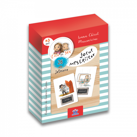 CĂRȚI PENTRU COPII - Jocul meseriilor - Ema si Eric - 26 de jetoane