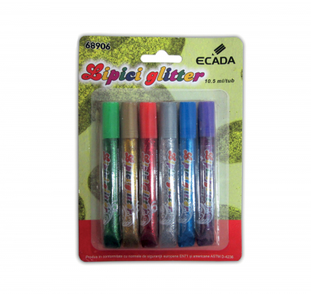 HOBBY & CRAFT - LIPICI GLITTER SET 6 ECADA 68906