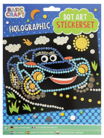 JUCĂRII - Mozaic cu autocolante - Masinuta