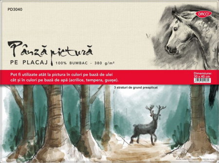 ARTE PLASTICE - PANZA PICTURA PE CARTON 30X40CM DACO PD3040