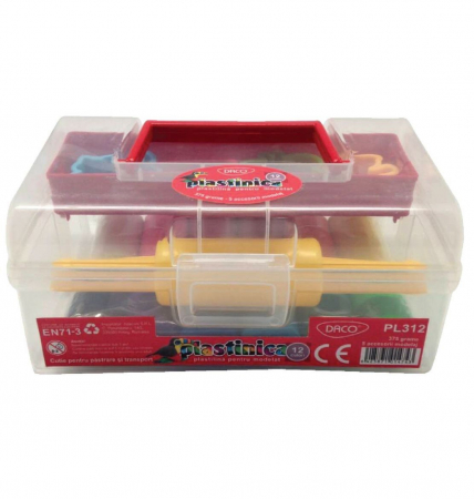 Plastilină - PLASTILINA 12C 375G CUTIE DACO PLASTINICA PL312