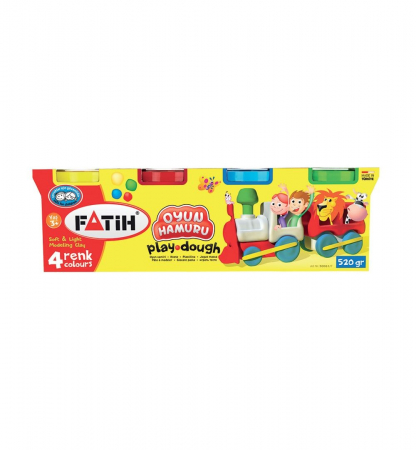 Plastilină - PLASTILINA USOARA MODELING DOUGH 4X130 G FATIH 50060