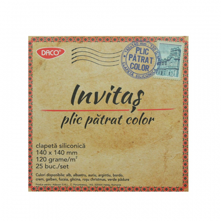Plicuri - PLIC 14X14 CM PATRAT COLOR SILICONIC DACO PC1414A
