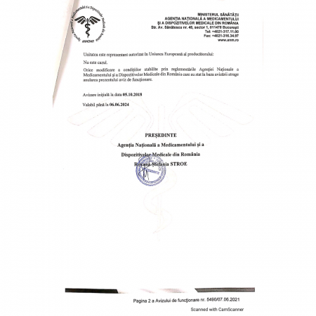 Pulsoximetru pentru deget, Certificat Medical [12]