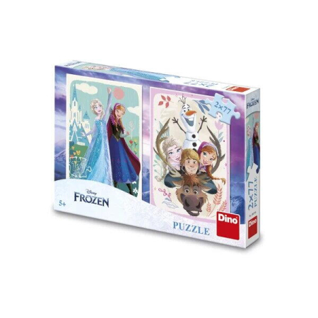 Puzzle 2 in 1 - Anna si Elsa (2 x 77 piese) [1]