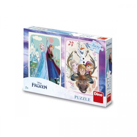 Puzzle 2 in 1 - Anna si Elsa (2 x 77 piese) [1]