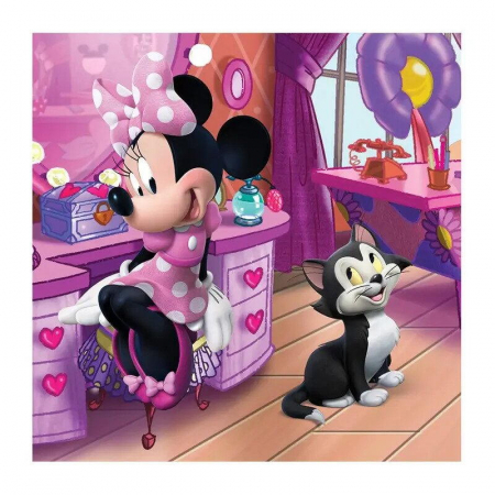 Puzzle 3 in 1 - O zi cu Minnie (55 piese) [1]