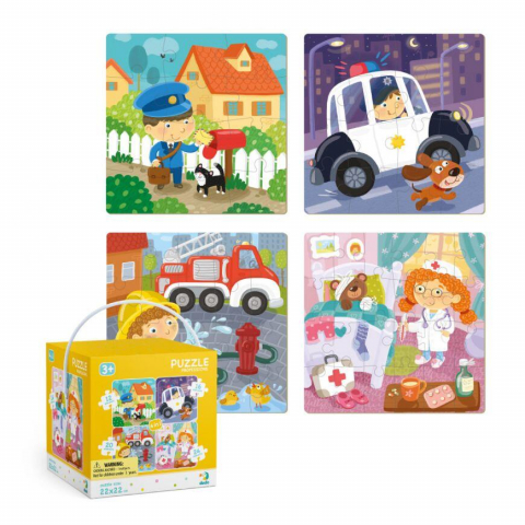 Puzzle 4 in 1 - Meserii (12, 16, 20, 24 piese) [1]