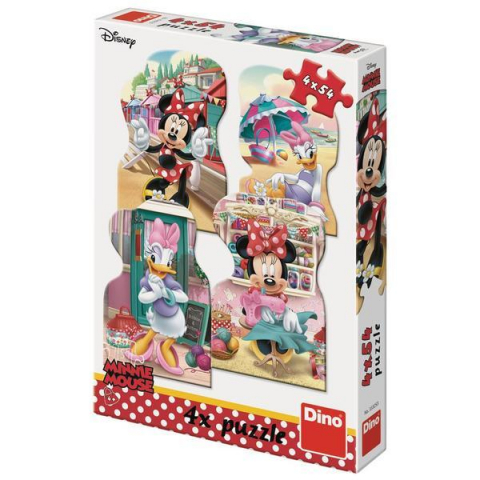 Puzzle 4 in 1 - Minnie si Daisy in vacanta (4 x 54 piese) [1]