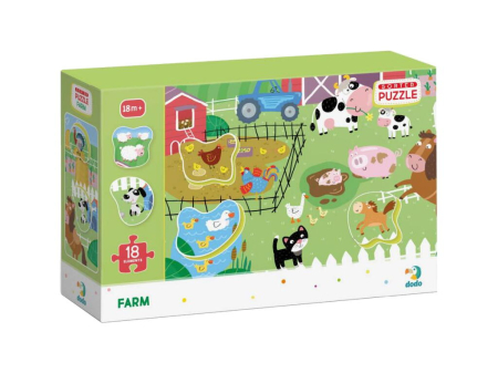 Puzzle cu surprize - La ferma (18 piese) [1]