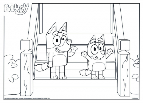 Puzzle de colorat - Bluey & Mr Monkey Jocks (24 piese) [2]