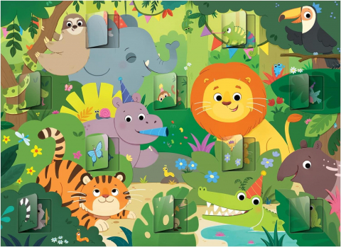 Puzzle deschide ferestrele - Jungla ( 20 piese) [1]