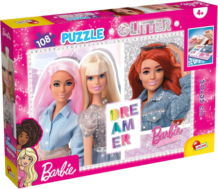 Puzzle-uri educative - Puzzle GLITTER Barbie - Cele mai bune prietene (108 de piese)