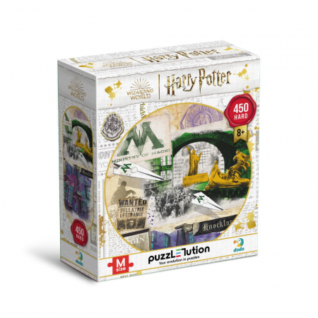 Puzzle-uri clasice - Puzzle Harry Potter - Ministerul Magiei & Aleea Nocturn (450 piese)