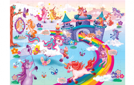 Puzzle magic - Secretele unicornilor (100 piese) [2]