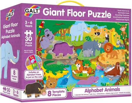 Puzzle-uri educative - Puzzle Podea: Alfabetul animalutelor (30 piese)