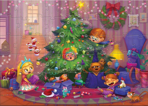 Puzzle - Pregatiri de Craciun (60 piese) [2]