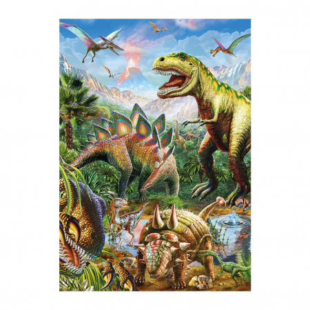 Puzzle XL - Lumea dinozaurilor neon (100 piese) [1]