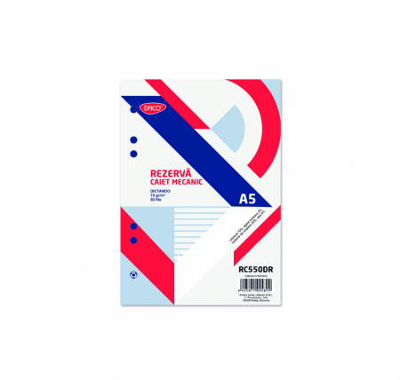 Caiete mecanice - REZERVA CAIET MECANIC A5 50 FILE DACO AR