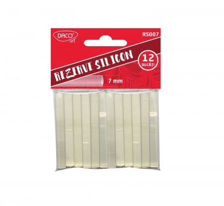 Pistoale lipit și rezerve - REZERVA SILICON 7MM SET 12 RS007 DACO