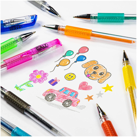 Set 12 pixuri cu gel si sclipici [4]