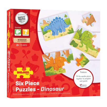 Set 3 puzzle din lemn - Dinozauri [4]