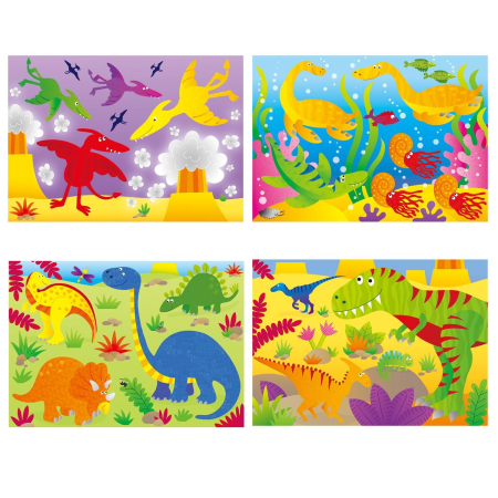Set 4 puzzle-uri Dinozauri (12, 16, 20, 24 piese) [1]