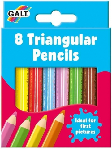 HOBBY & CRAFT - Set 8 creioane colorate triunghiulare