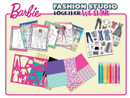 Set de colorat cu activitati Barbie - Fashion Studio [5]