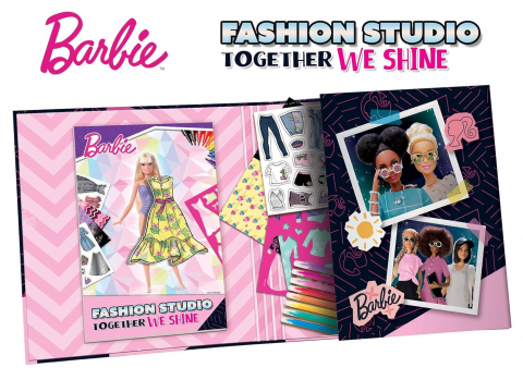 Set de colorat cu activitati Barbie - Fashion Studio [1]