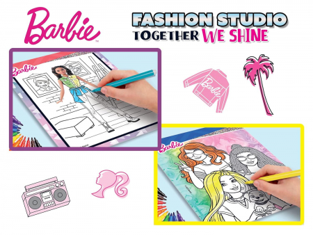 Set de colorat cu activitati Barbie - Fashion Studio [3]