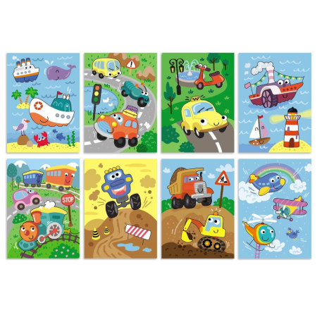 Set de colorat cu apa - Vehicule [4]