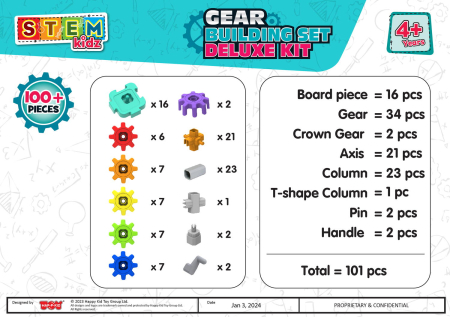 Set de constructie cu rotite Deluxe (100 piese) [2]