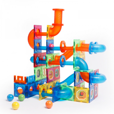 JOCURI - Set de constructie magnetic - Marble Run (171 piese)
