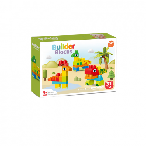 Seturi de construit - Set de constructie STEAM - Dinozauri haiosi (31 piese)